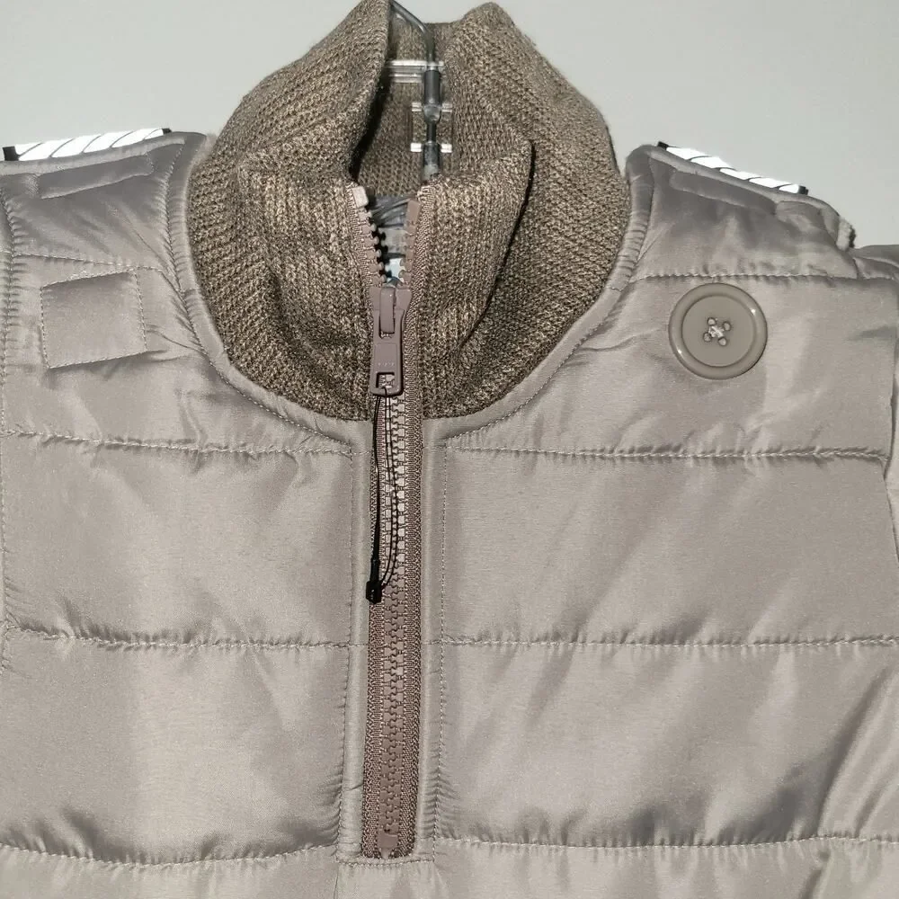 Buckle Me Baby Coats Boys 5 Dinosaurs Quilted Half Zip Puffer Jacket Size 5 Grey